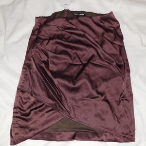 Brown Satin Skirt